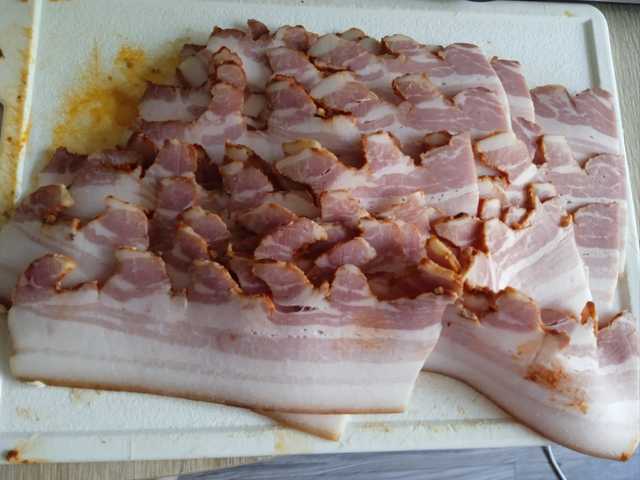 Bacon házilag fermentált módon készítve
