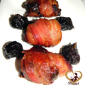 Boros szilvás csirkemáj bacon köntösben
