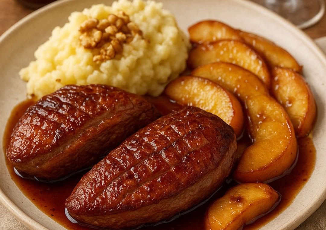 Sült libamell Virágbéke módra