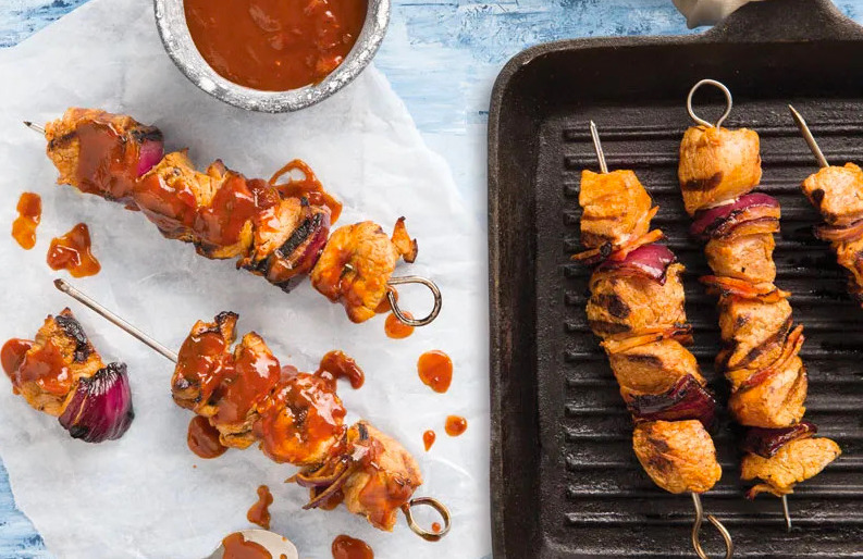Sertés saslik Vadon whiskeys BBQ szósszal