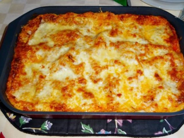 Olasz lasagne otthon készítve