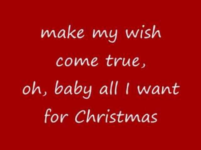 All I Want For Christmas - lyrics