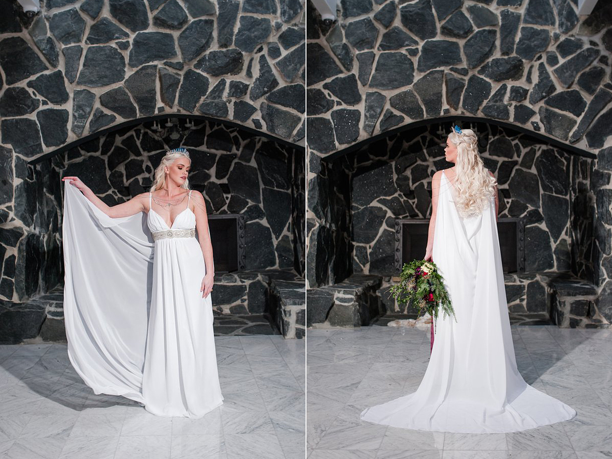 Daenerys Targaryen, a sárkányok anyjának karaktere inspirálta a kitalált menyasszony ruháját és megjelenését.
