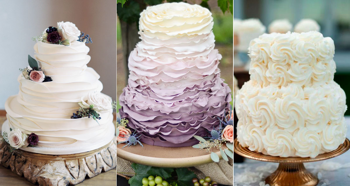 Fodros esküvői torták: olyan gyönyörűek, hogy kár felvágni őket