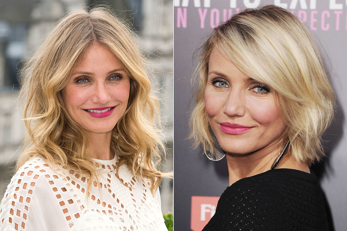 Cameron Diaz fodrásza is jó fazonokat választott, ráadásul a hullámokat is csak az arc alsó feléhez igazította.