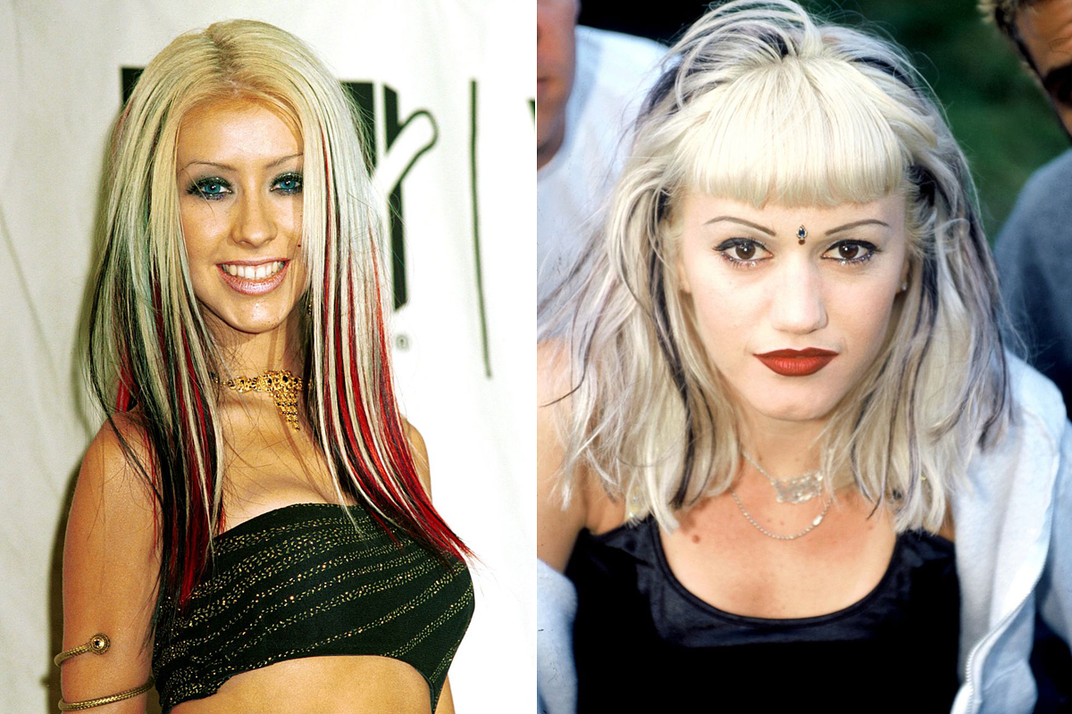 A színes frizurák most is menők, de nem biztos, hogy szívesen követnénk azt a trendet, amit Christina Aguilera és Gwen Stefani robbantott ki a kilencvenes években.
