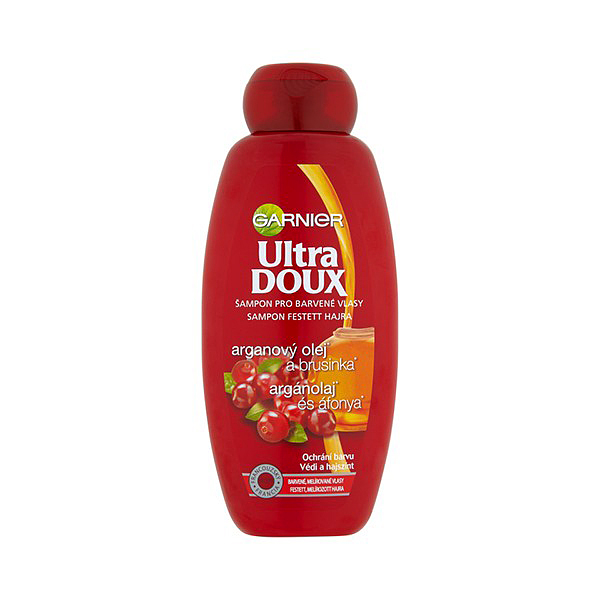 A Garnier Ultra Doux színvédő és színmegőrző samponja az argánolaj és az áfonya erejével táplálja a hajat. A festett hajra kifejlesztett sampont és hajpakolást bármelyik drogériában vagy hipermarketben megtalálod.