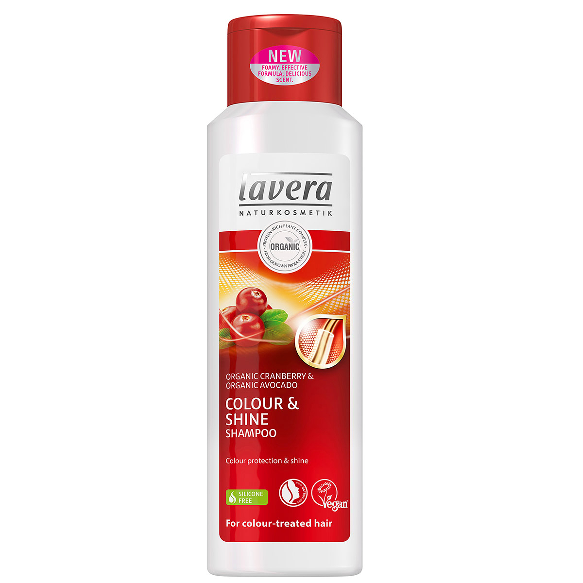 A <a href=‘https://shop.rossmann.hu/lavera-colour-shine-sampon-festett-hajra-vorosafonyaval-es-avokadoval-250-ml‘ target=‘_blank‘>Lavera Colour & Shine</a> sampon festett hajra bio vörösáfonyával és bio avokádóval táplálja a hajat, és erősíti szerkezetét. 100%-ban ellenőrzött natúrkozmetikum, magas minőségű bio növényi összetevőkkel. 