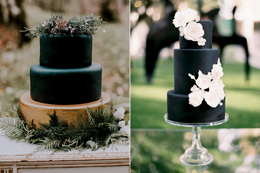 Egyre népszerűbb a fekete esküvői torta. A sötét szín komorságát általában arannyal, fehérrel vagy pirossal törik meg, így pedig inkább elegáns lesz az összhatás.