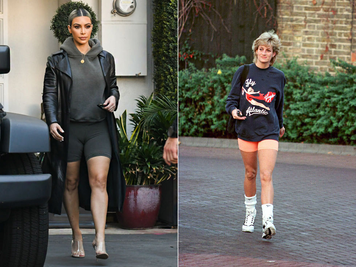 Diana még a halála után is divatot teremt. A hercegnő sportos stílusának Kim Kardashian az egyik lelkes követője.