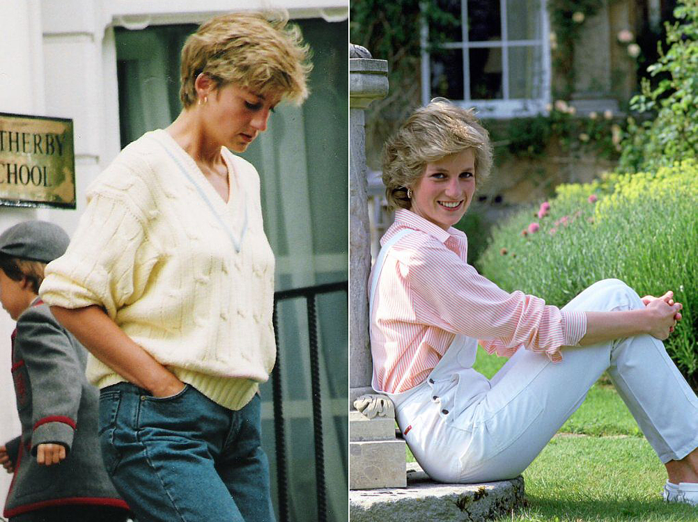 Mint bármelyik anya, Diana sem öltözött komplett cicomába, ha a gyerekeket hozta-vitte. Szabadidejében a kertésznadrág sem állt tőle távol.