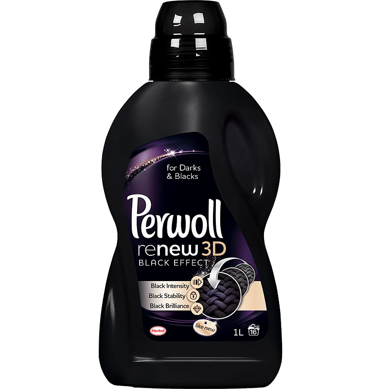 A Perwoll többféle mosószert is piacra dobott fekete ruhák tisztításához, melyek színmegújító formulájuknak köszönhetően eltávolítják a levált vagy megtört rostszálacskákat a ruhákról, valamint megóvják intenzív árnyalatukat.