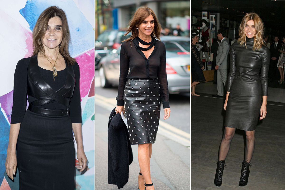 Carine Roitfeld meghatározó alakja volt számos divatmagazinnak, köztük a francia Vogue-nak. Kifinomult stílusérzéke mindig beszédtéma, ha megjelenik egy-egy formális divateseményen. Ő az a típus, aki 63 évesen sem mond nemet az elegánsan szexi bőrcuccokra, bár miért is tenné, amikor kifogástalan az alakja.