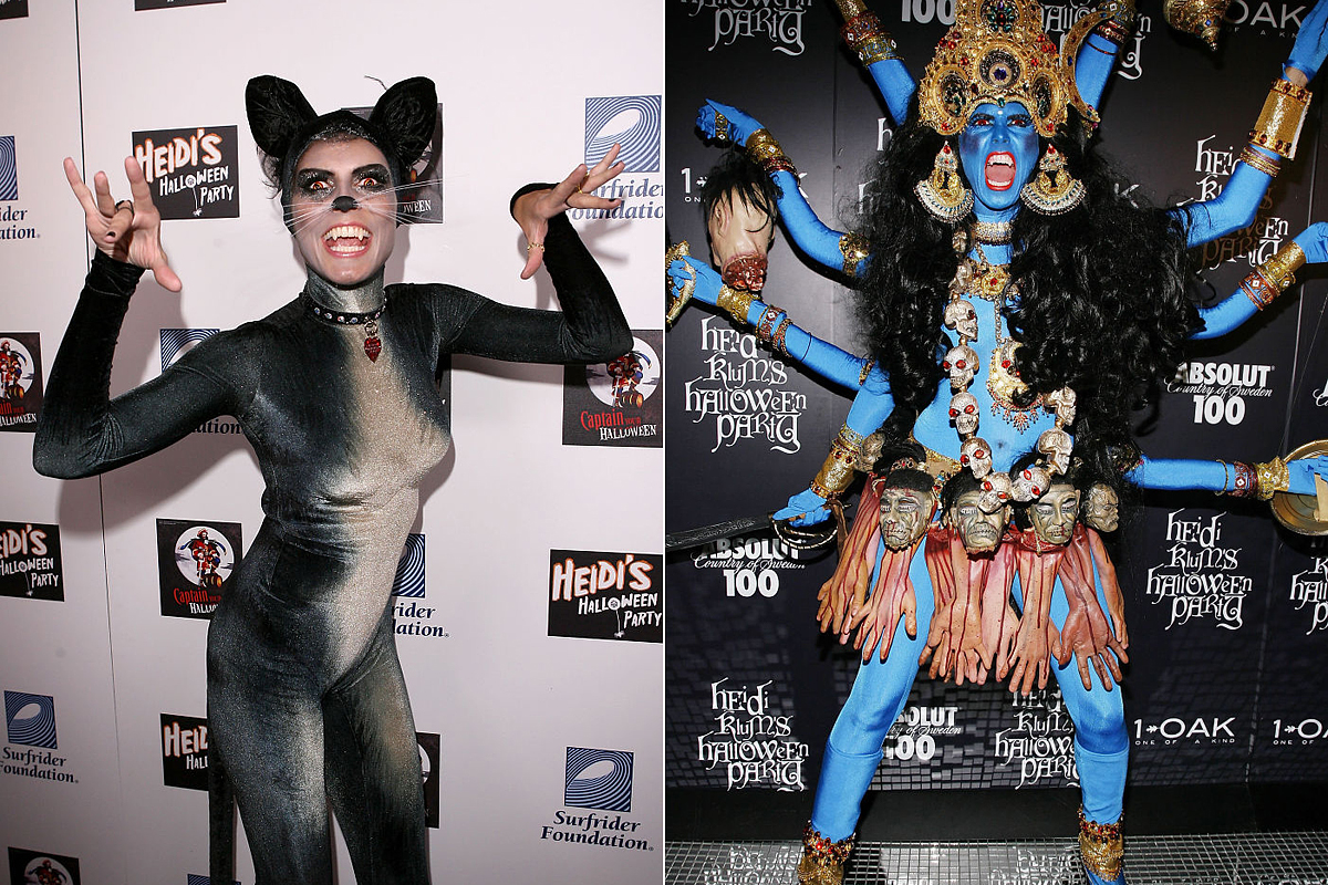 2007-ben nem egy aranyos cicusnak, hanem vérszomjas macskanőnek öltözött, 2008-ban pedig az indiai Káli istennőként jelent meg a halloweeni partin.
