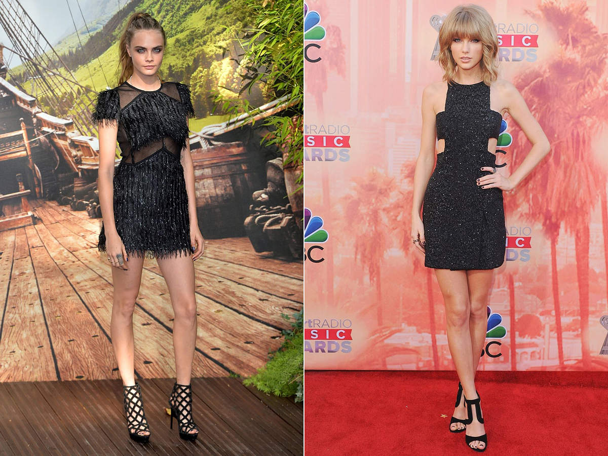 Cara Delevingne és Taylor Swift csillogós kis feketére szavazott.
