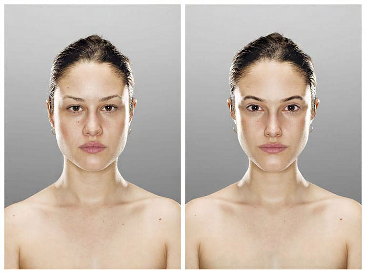 Balra az eredeti, jobbra a modell által ideálisnak tartott arcképet láthatod.