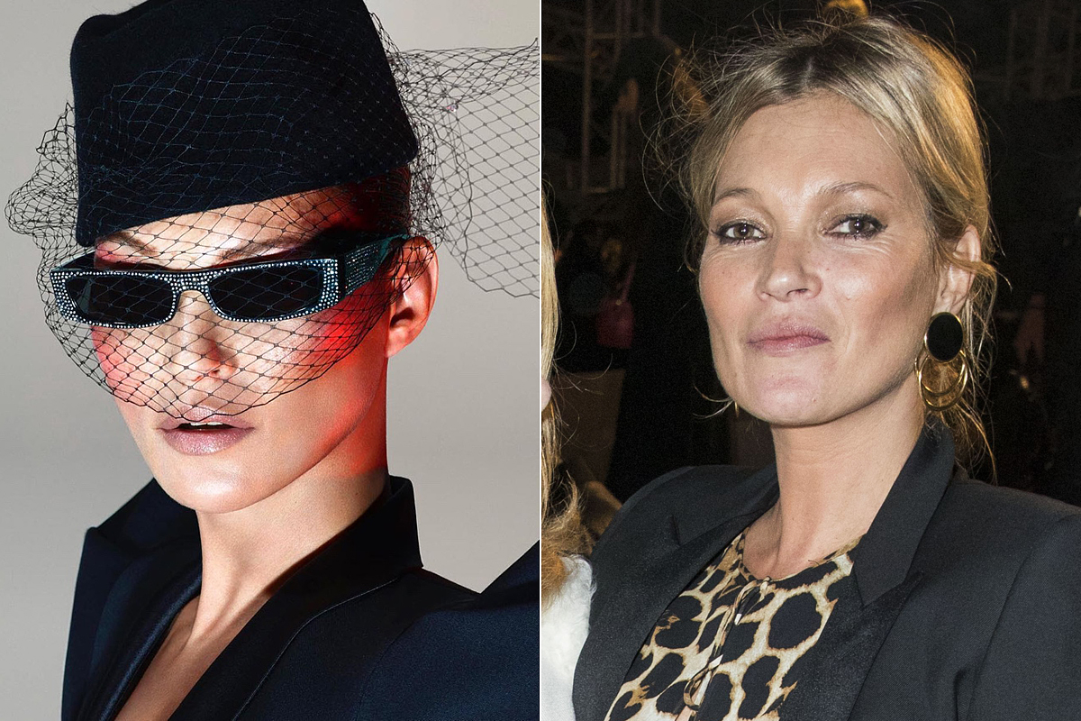 Kate Moss retusálatlan arca mellett jól látszik, hogy a napszemüveges kampányfotón mennyire megszaladt a Photoshop.
