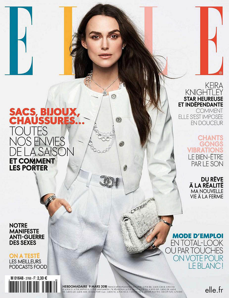 A francia Elle márciusi címlapján is szerepelt Keira, ahol sokkal fiatalosabb és üdébb a megjelenése.