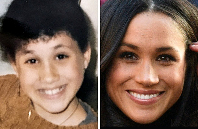 A 36 éves színésznő, Meghan Markle sok figyelmet kap azóta, hogy Harry herceg eljegyezte. Gyermekkori fotóján szembetűnően máshogy festett, például a fogainak formája és nagysága sem stimmel, és az álla is gyanúsan másképp néz ki. Eredetileg göndör haját manapság kivasalva hordja, ami sokat változtat az arcán, de lehet, hogy nem csupán erről van szó.