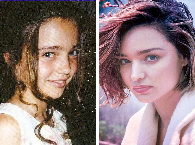 Miranda Kerr, a Victoria‘s Secret exangyala nem sokat változott gyermekkora óta. Kislányos vonásait még 34 évesen is őrzi.