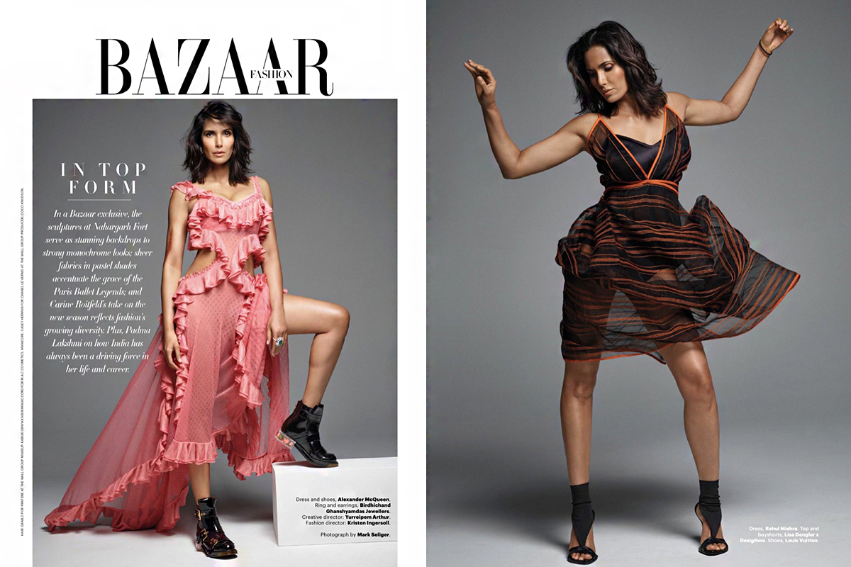 Edzett, formás lábait is megmutatta a színésznő a Harper‘s Bazaar indiai kiadásában.