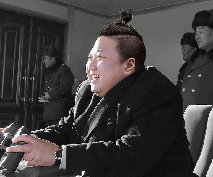 Kim Dzsongun fején annyira nem is lenne szokatlan a kis kontyocska.