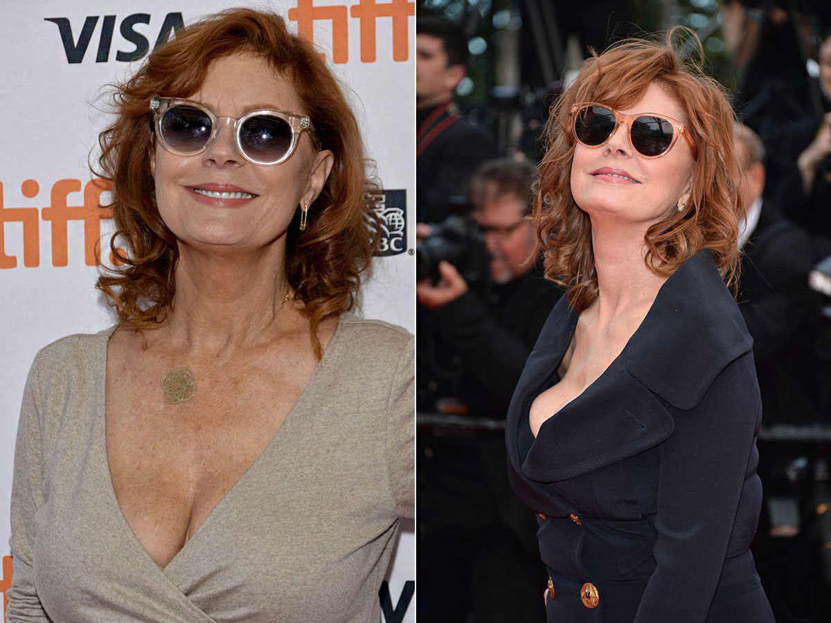 A színésznő jól tudja, hogy egy stílusos napszemüveg nagyot lendít egy nő megjelenésén.