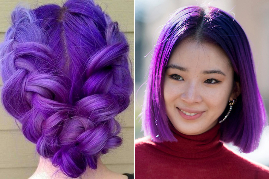 A lila hajszín ma már nem számít kimondottan extrémnek, az ultraviola különösen divatos.