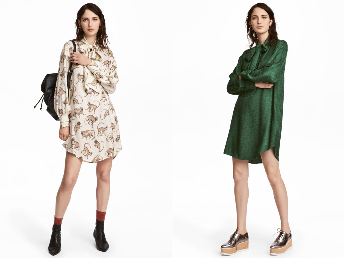 A színes és mintás blúzruhák könnyedek, és nagyon nőiesek: mindkét darab 8990 forintba kerül a H&M üzleteiben.