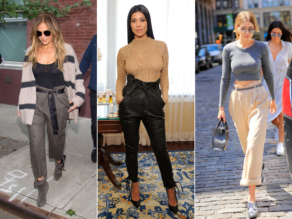 Jennifer Lopez, Kourtney Kardashian és Gigi Hadid így viseli kedvenc nadrágfazonját.