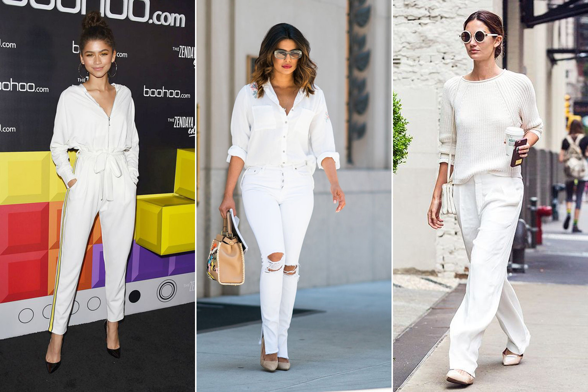 Zendaya, Priyanka Chopra és Lily Aldridge lezser öltözékhez társította az elegáns fehéret.