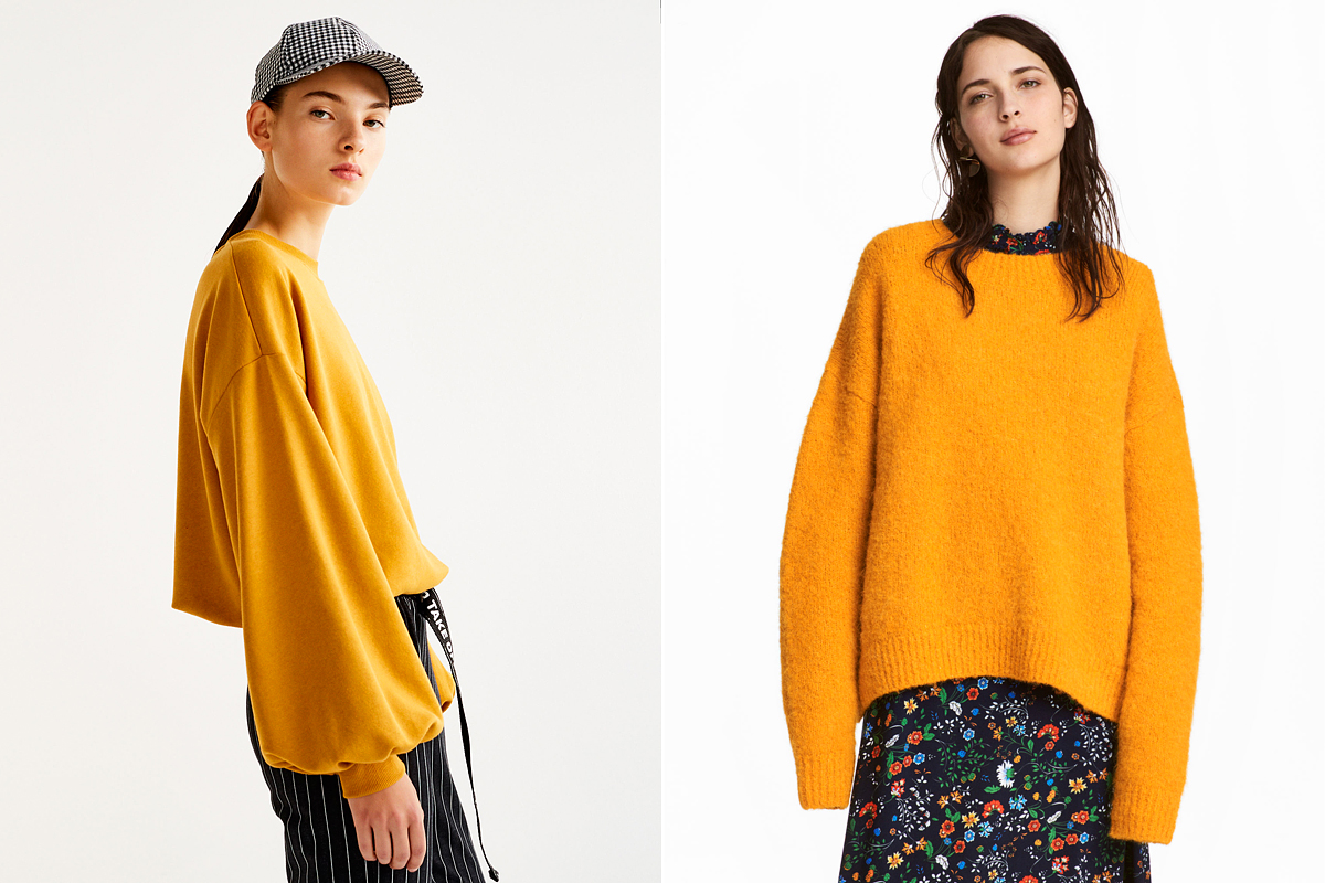 Menő pulóverek: Pull&Bear 5995 forint, H&M 17 990 forint.