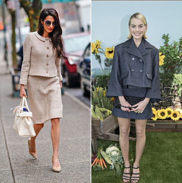 A kiskosztümmel idén nem lehet hibázni: Amal Clooney Chanelben feszít, éppúgy, mint Margot Robbie.