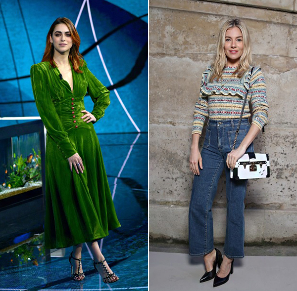 Egy kis vintage hangulat: Miriam Leone mohazöld Gucci-ruháját mi is szívesen elfogadnánk, de Sienna Miller is jól választott, amikor a Louis Vuitton múltidéző darabjait öltötte magára.