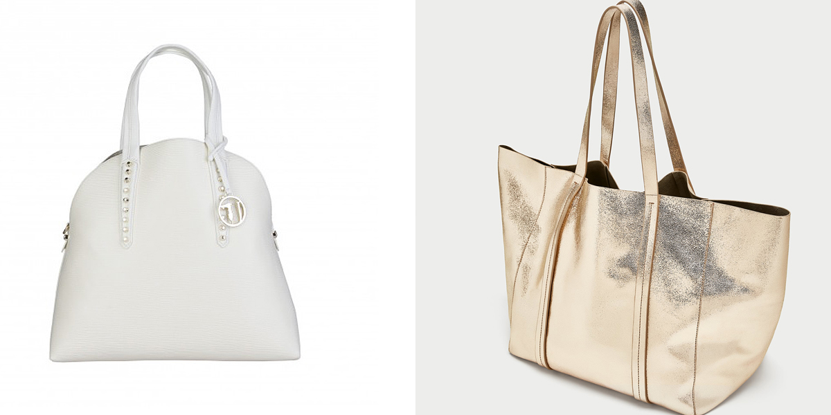 A fehér és a metálfényű táskaszínek szintén divatba jönnek: a Trussardi darabját most akciósan 35 940 forintért rendelheted meg a Feminashop.hu-ról, a Zara shopper fazonját pedig 22 995 forintért vásárolhatod meg.