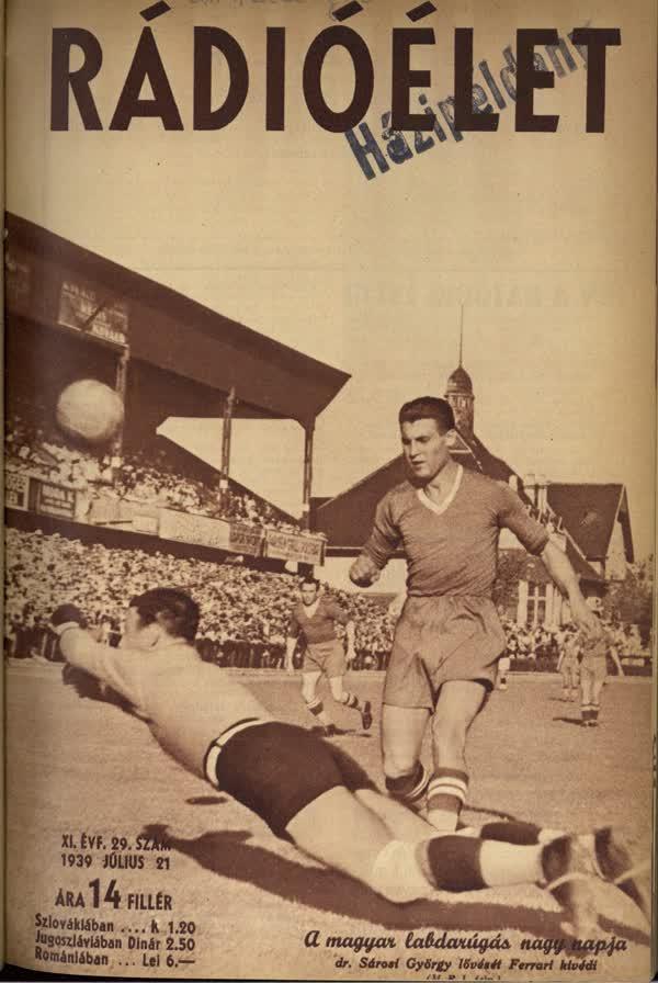 1939. július 21. A Ferencváros nyerte a Közép-Európa Kupát a Bologna ellen