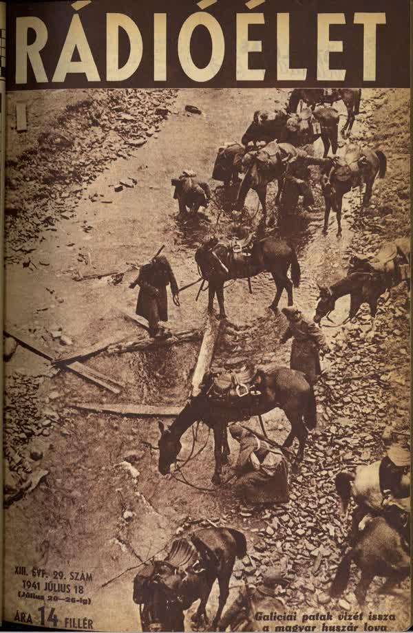 1941. július 18. ‘Galíciai folyó vizét issza a magyar huszár lova‘