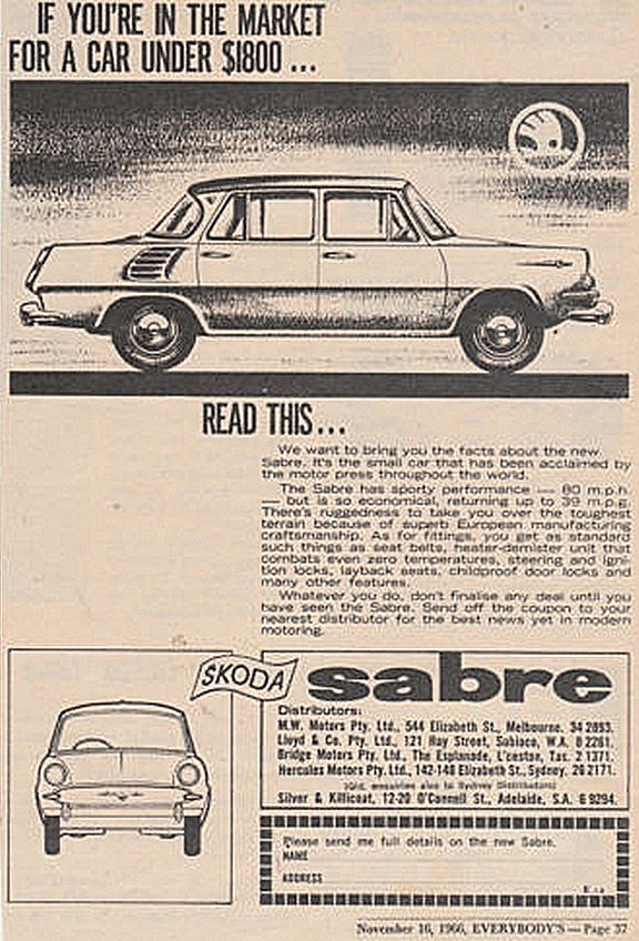 1966. Ausztrál Skoda 100 hirdetés2.jpg