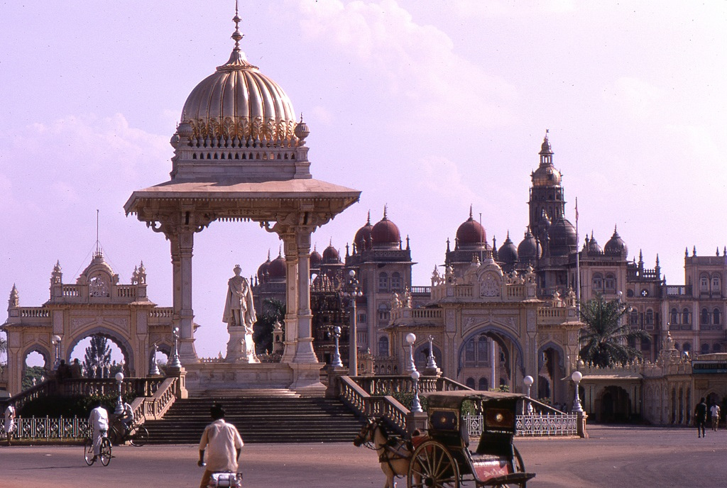 A maharadzsa palotája Májszúr (Mysore) központjában lenyűgöző épületegyüttes.