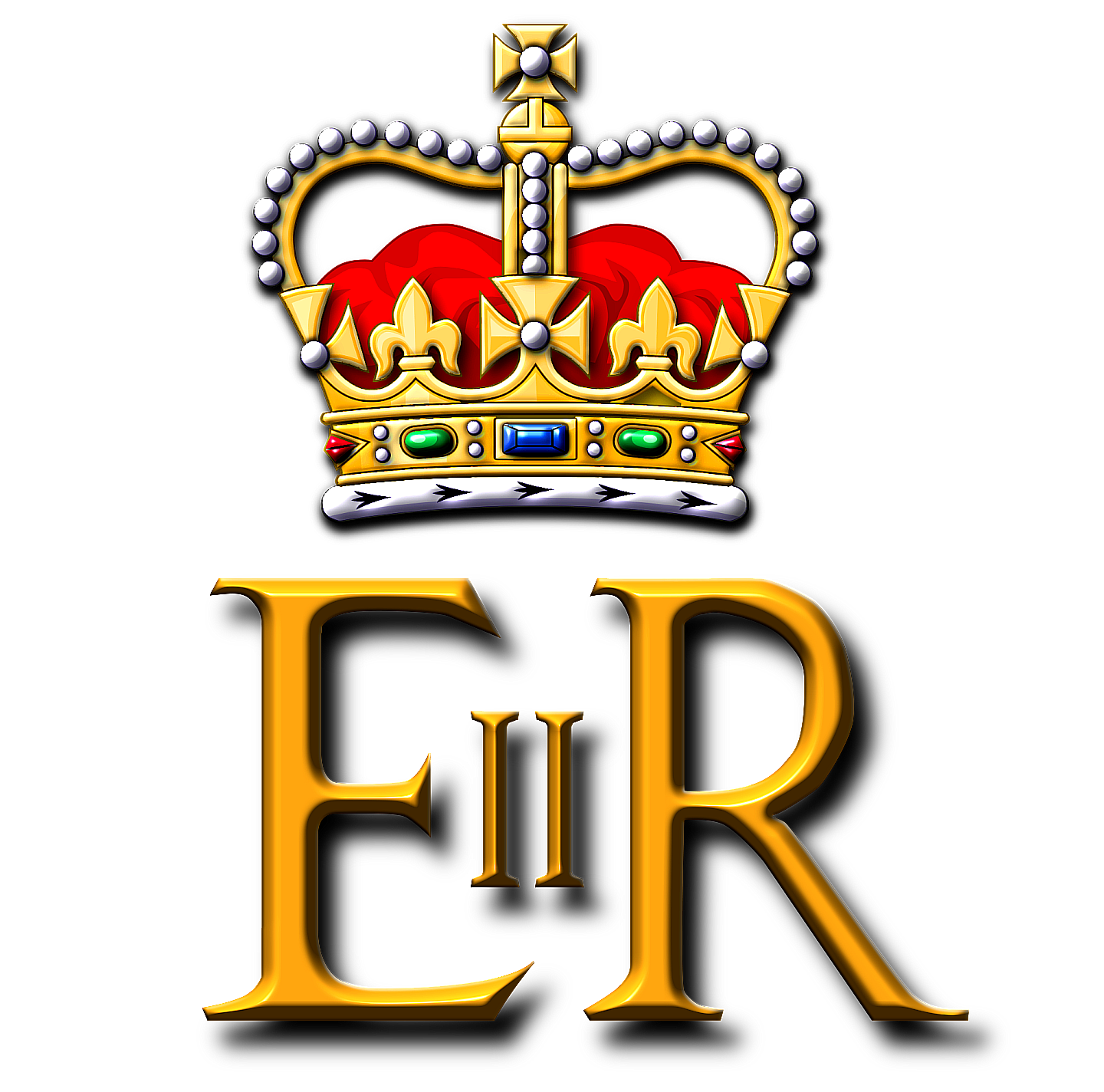 Royal Cypher - Queen Elizabeth II - Art of Heraldry - Peter Crawford.png