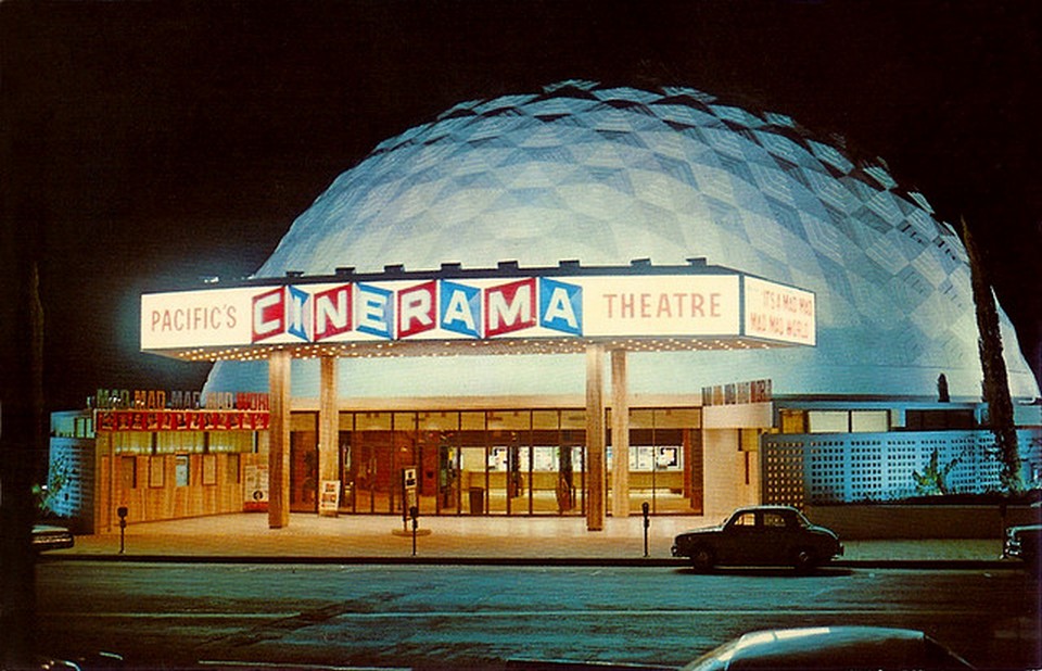 Vintage Movie Theatres and Cinemas (2) Pacific's Cinerama Theatre, LA CA, 1963.jpg