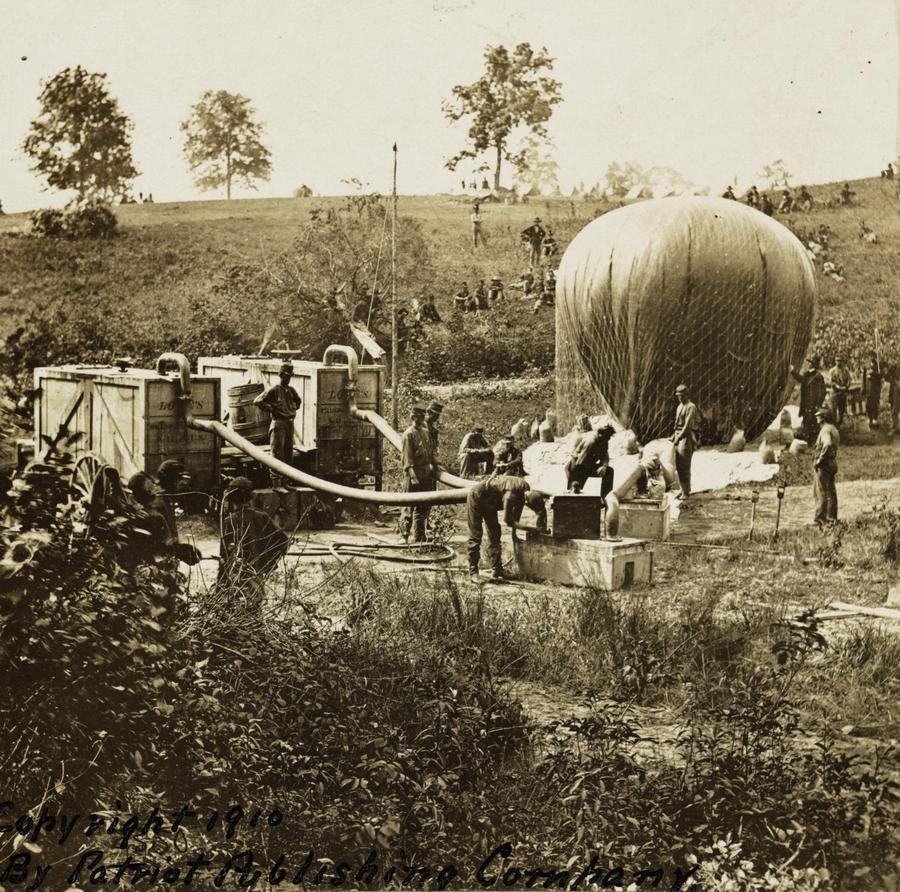 1862. Katonai ballon kísérleti indítása. Gaine's Mill, Virginia..jpg