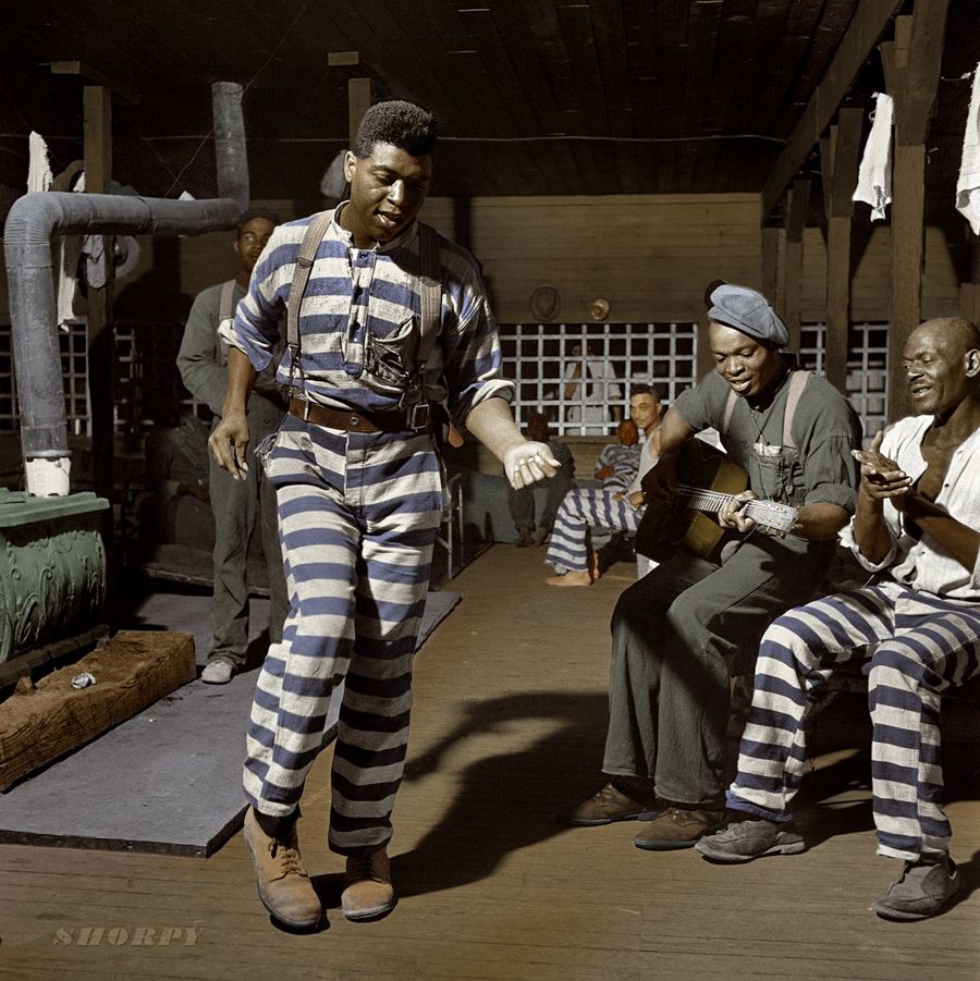 1941. Börtönélet az USA-ban. Utólag színezett kép..jpg