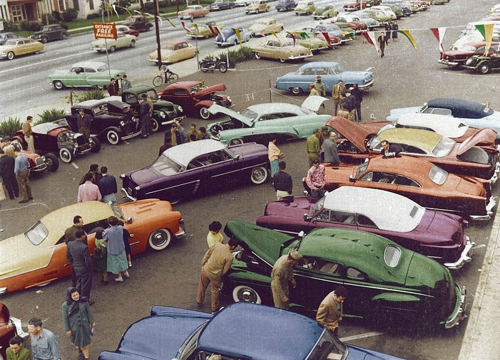 1954. Los Angeles, Custom car és Hot rod show..jpg