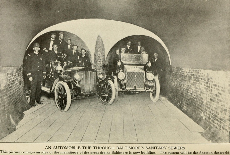 1914. Gépkocsival Baltimore új csatornarendszerében..jpg