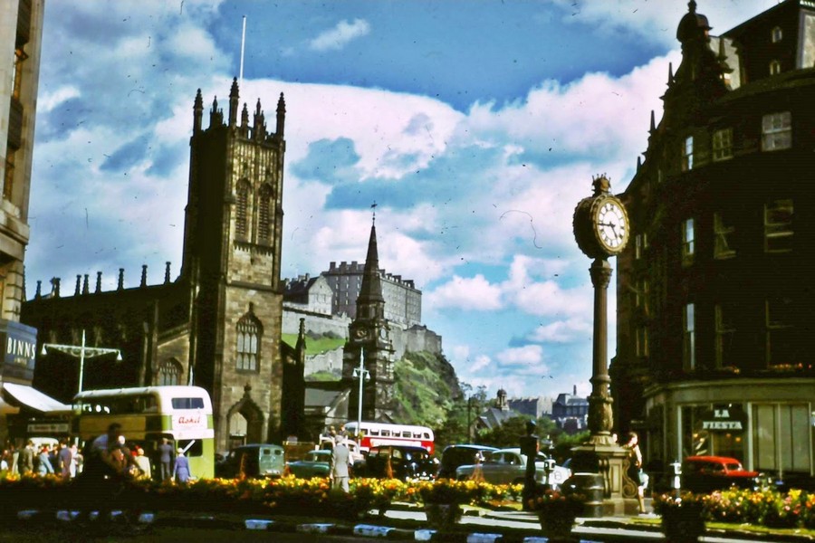 Streets of Edinburgh, Scotland in Color in the 1950s (16).jpg