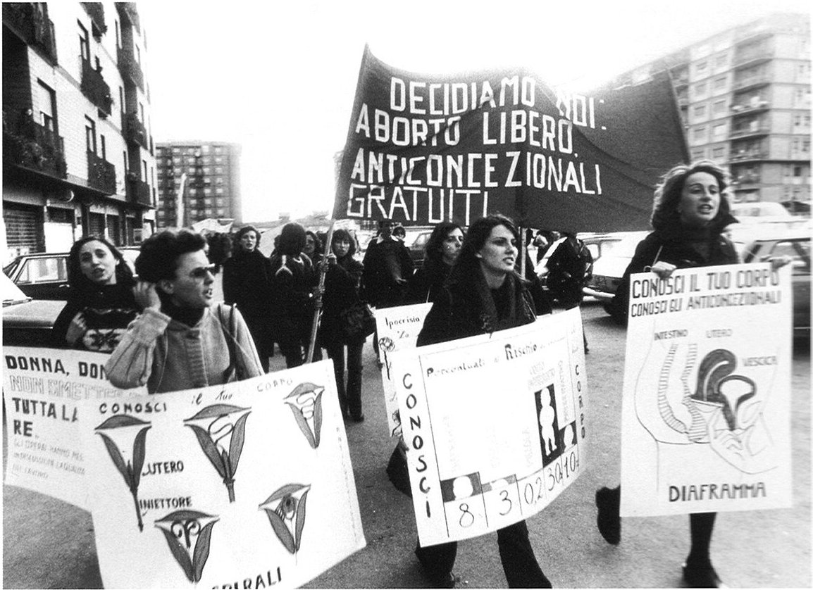 1975. pro-abortion and pro contraception demonstration, Italy.jpg