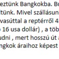 Landolás, Bangkok első benyomások