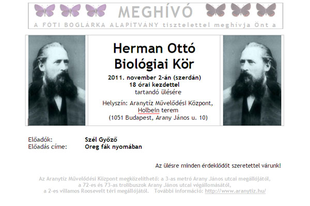Herman Ottó Biológiai Kör - Szél Győző: Öreg fák nyomában