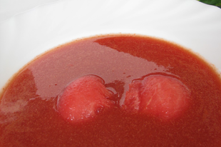 Gyömbéres-vörösboros görögdinnye-krémleves